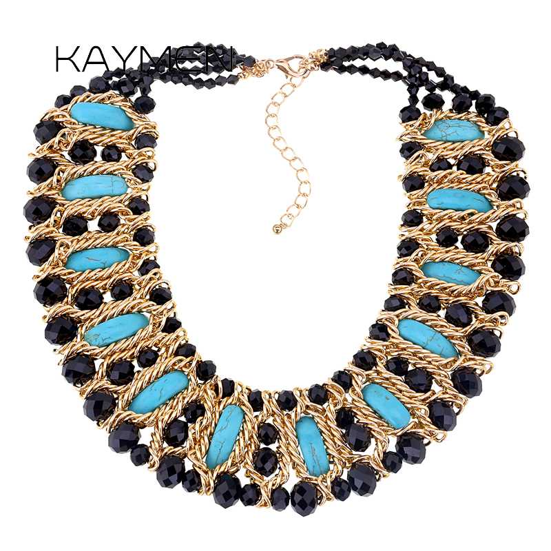 Fashion Bohemia Statement Chain Necklace for Women Girls Golden Chains and Beads Strands Weaving Crystal Necklace 4 Colors 1397
Fashion Bohemia Statement Chain Necklace for Women Girls Golden Chains and Beads Strands Weaving Crystal Necklace 4 Colors 1397