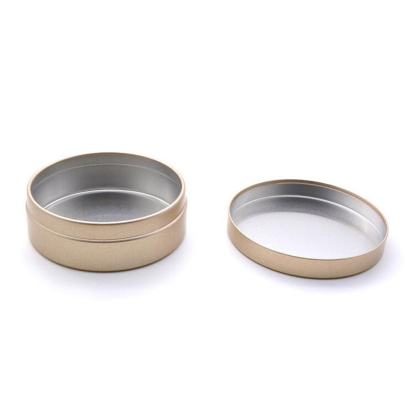 100ML Golden Face Cream Pot Box Hair Conditioner Cosmetic Cream Sample Jar Refillable Cosmetic Bottle 30pcs/lot Aluminum