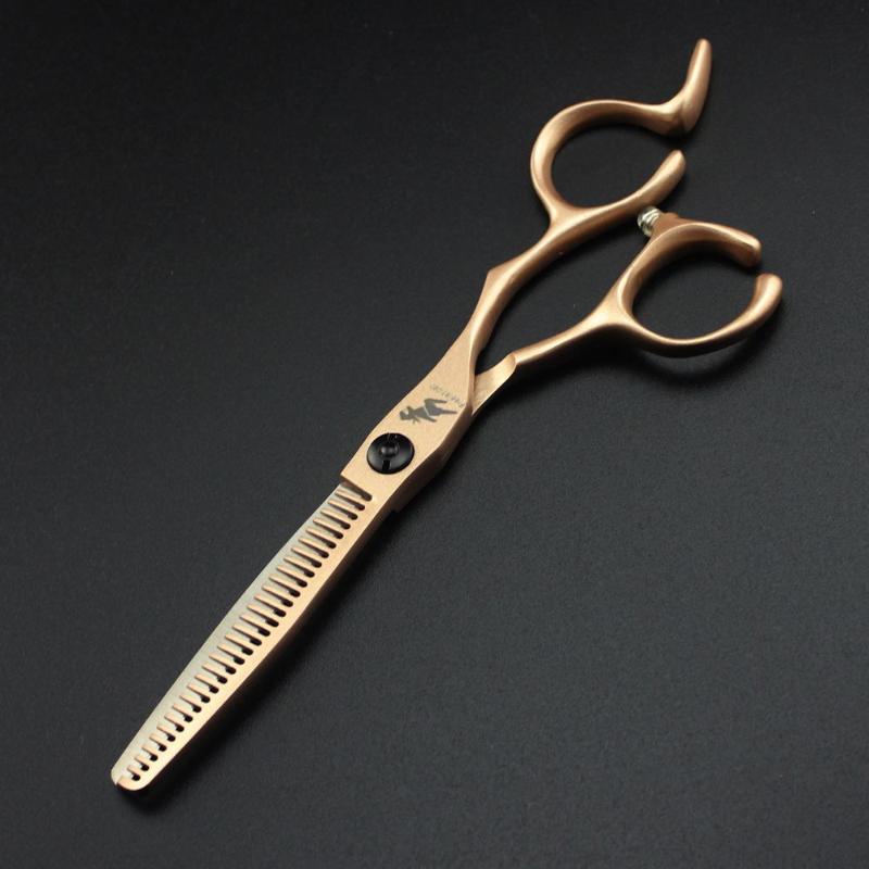 Professional Hairdressing Cutting Scissors 6 Inch Thinning Shears Salon Barbers JP440C Gold Hair Tesouras1