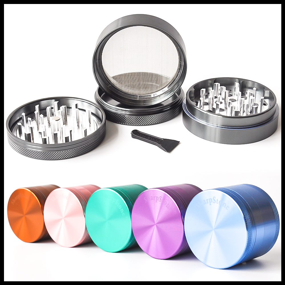 Original SharpStone Tobacco Grinder 2.5inch Four Parts Aluminum alloy herbal tobacco cnc teeth filter net dry herb vaporizer pen vaporizer
Original SharpStone Tobacco Grinder 2.5inch Four Parts Aluminum alloy herbal tobacco cnc teeth filter net dry herb vaporizer pen vaporizer