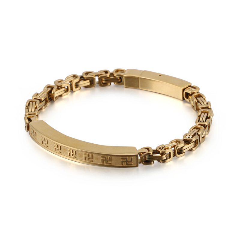 Stainless Steel Men's Buddhist Bracelet Byzantine Titanium Steel Emperor Shaped Bracelet
Stainless Steel Men's Buddhist Bracelet Byzantine Titanium Steel Emperor Shaped Bracelet