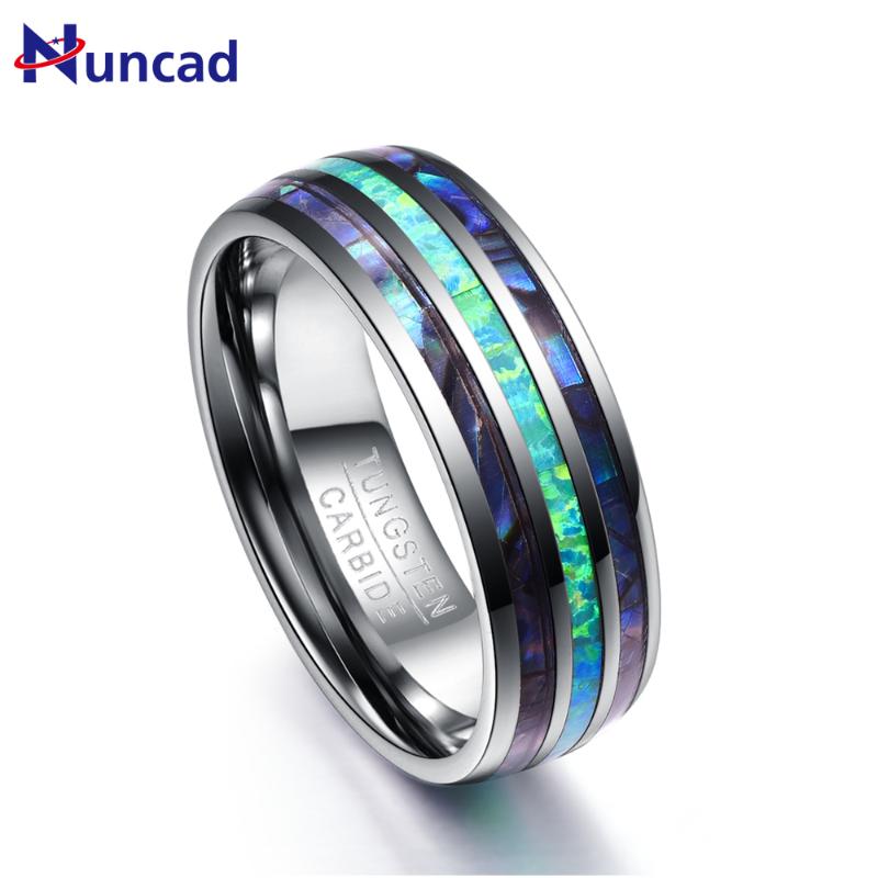 Nuncad 8MM Wide Polished Abalone Shell Tungsten Carbide Rings Dome Triple Grooved Opal Tungsten Steel Ring Never Fade
Nuncad 8MM Wide Polished Abalone Shell Tungsten Carbide Rings Dome Triple Grooved Opal Tungsten Steel Ring Never Fade