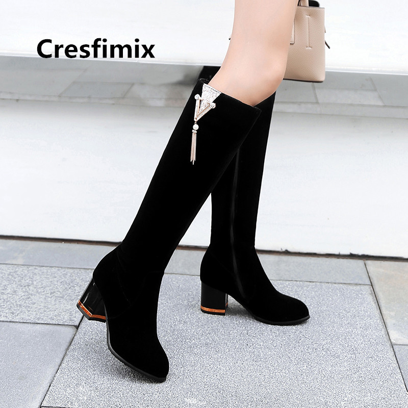 Cresfimix botas de mujer women cute comfortable autumn black long boots lady cool high heel boots fashion sweet red a3230
Cresfimix botas de mujer women cute comfortable autumn black long boots lady cool high heel boots fashion sweet red a3230