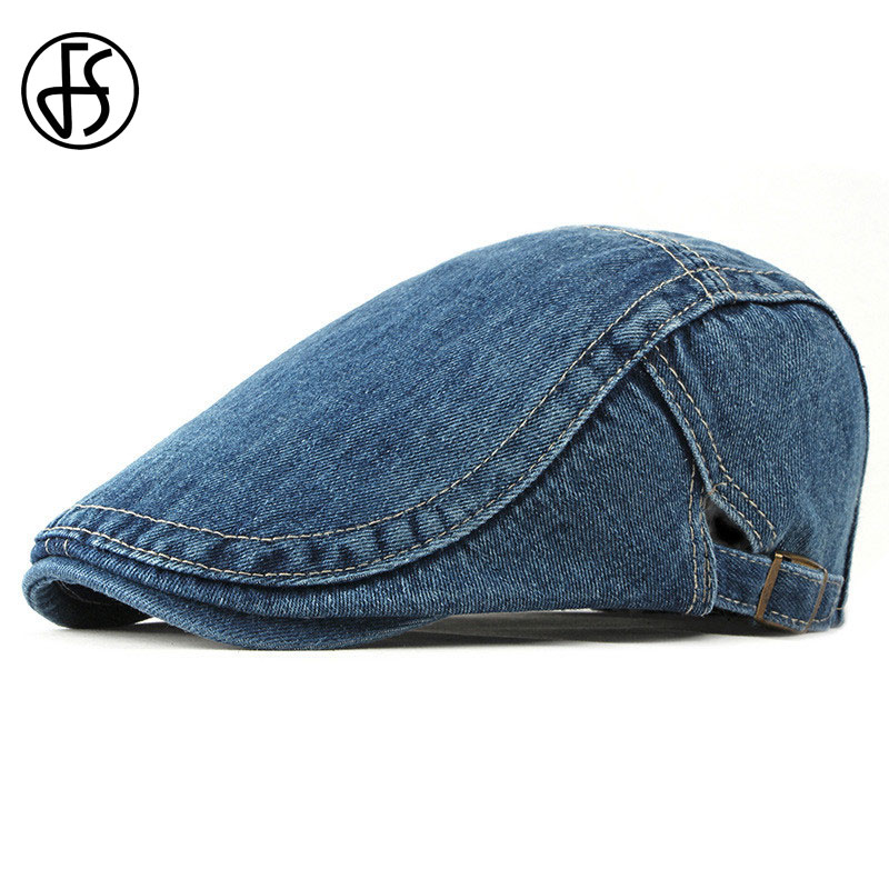 FS 2020 Spring Summer Solid Color Denim Newsboy Caps Women Men Cotton Flat Peaked Duckbill Cap Painter Beret Hats, Blue
FS 2020 Spring Summer Solid Color Denim Newsboy Caps Women Men Cotton Flat Peaked Duckbill Cap Painter Beret Hats, Blue