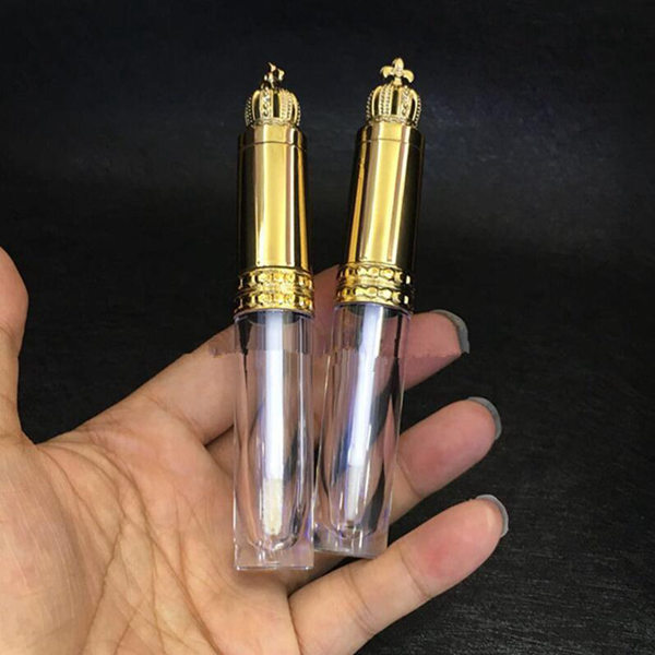 100pcs 8ml Lipstick Container With Crown Lid Transparent Lip Gloss Tube Lip Balm Bottle Cosmetic Tube