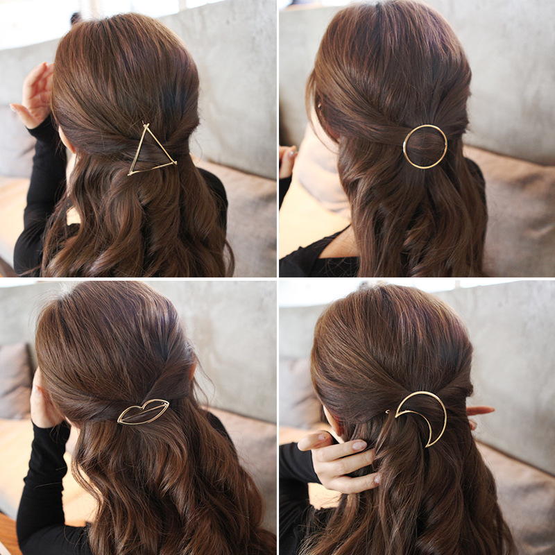 New Promotion Trendy Vintage Circle Lip Moon Triangle Hair Pin Clip Hairpin Pretty Womens Girls Gift Metal Wedding Jewelry ps1749, Golden;silver
New Promotion Trendy Vintage Circle Lip Moon Triangle Hair Pin Clip Hairpin Pretty Womens Girls Gift Metal Wedding Jewelry ps1749, Golden;silver