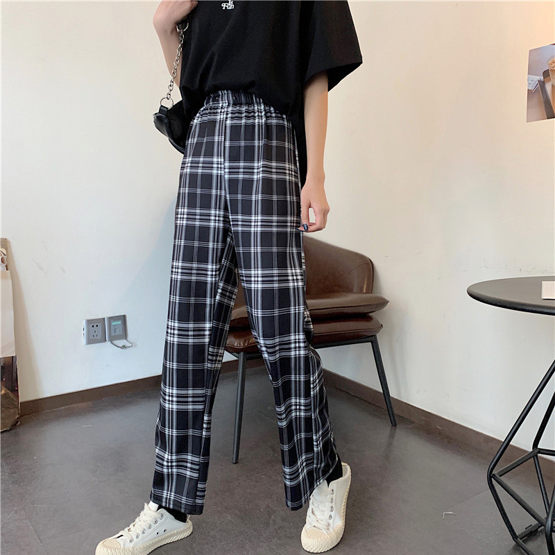 Harajuku Plaid Wide Leg Girls Long Pants Elastic High Waist Loose Women Trousers 2020 Autumn Fashion Casual Ladies Sweet Pant, Black
Harajuku Plaid Wide Leg Girls Long Pants Elastic High Waist Loose Women Trousers 2020 Autumn Fashion Casual Ladies Sweet Pant, Black