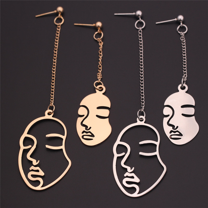 Abstract Hollow Women Face Dangle Earrings Gold silver color Art Stylish Fashion Statament drop earrings Exquisite Jewelry Gifts
Abstract Hollow Women Face Dangle Earrings Gold silver color Art Stylish Fashion Statament drop earrings Exquisite Jewelry Gifts