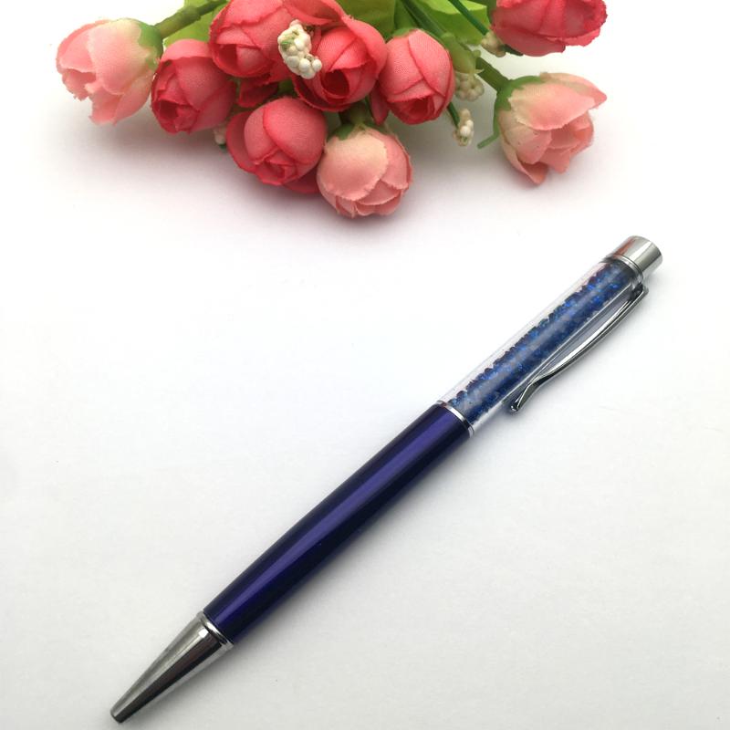 22 colors Crystal Ballpoint pen diamond Stationery ballpen Office school Promotion gift ring pendant beads nacklace custom logo