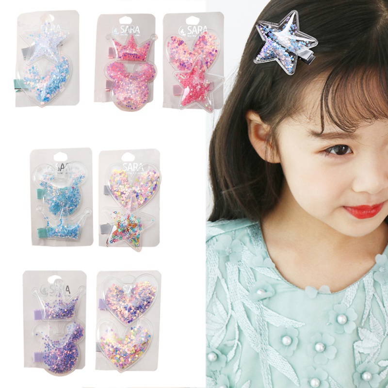 2pcs Baby Hair Pin Girls Cute Hair Clips With Heart Star Sequins Design Pin Children Hairpin Princess Accessories New, A5
2pcs Baby Hair Pin Girls Cute Hair Clips With Heart Star Sequins Design Pin Children Hairpin Princess Accessories New, A5