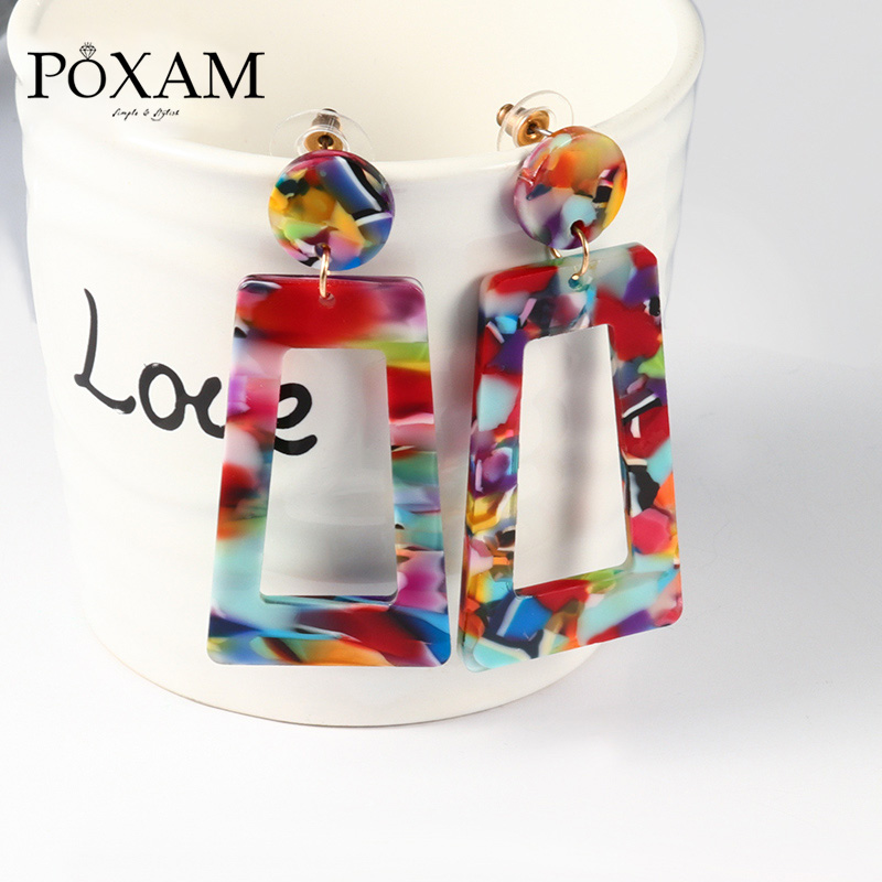 Dangle & Chandelier POXAM 2021 Fashion Personality Long Acrylic Drop Earrings For Women Geometric Colorful Fiber Resin Femme Ear Jewelry Sta
Dangle & Chandelier POXAM 2021 Fashion Personality Long Acrylic Drop Earrings For Women Geometric Colorful Fiber Resin Femme Ear Jewelry Sta