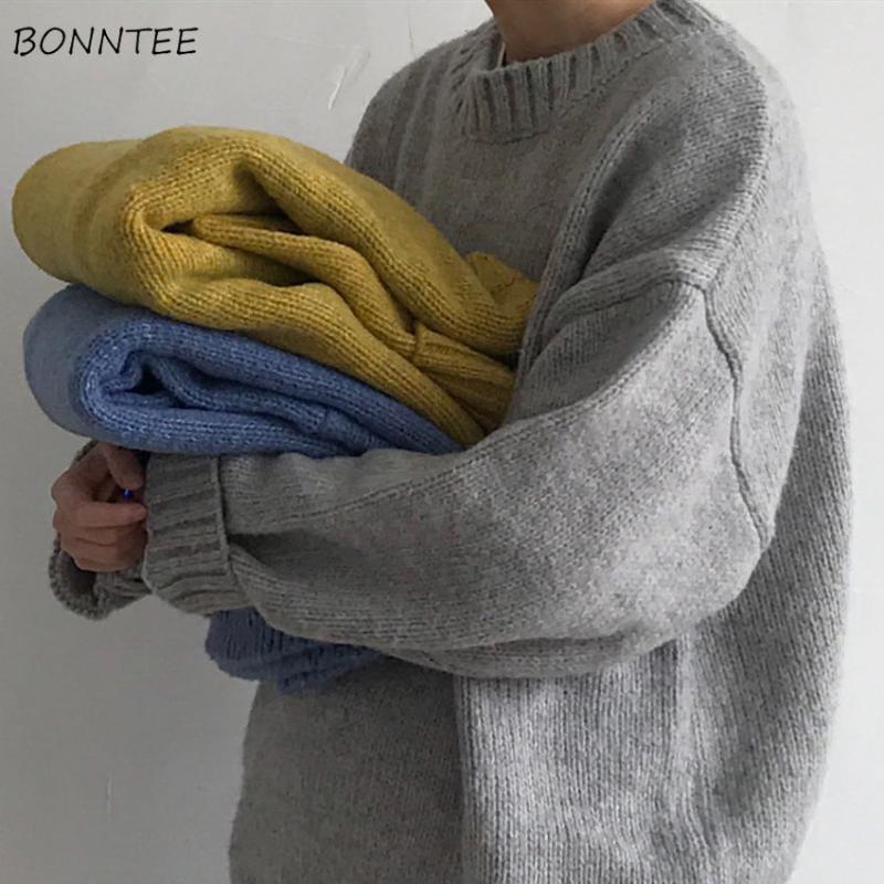 Men Sweaters Simple Solid Knitted Korean High Quality Pullover Mens Harajuku Tops O-Neck Loose Ulzzang Plus Size Winter Clothes, Light gray
Men Sweaters Simple Solid Knitted Korean High Quality Pullover Mens Harajuku Tops O-Neck Loose Ulzzang Plus Size Winter Clothes, Light gray