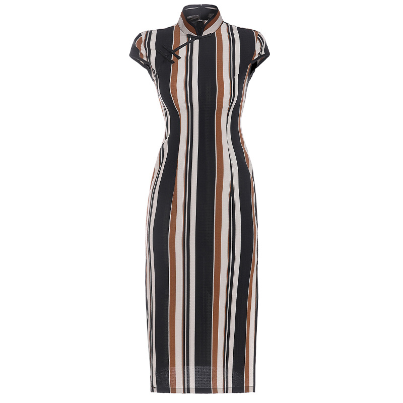 Oversize 3XL High Split Elegant Rayon Female Qipao Chinese Style Print Stripe Evening Party Cheongsam Vintage Short Sleeve Dress
Oversize 3XL High Split Elegant Rayon Female Qipao Chinese Style Print Stripe Evening Party Cheongsam Vintage Short Sleeve Dress