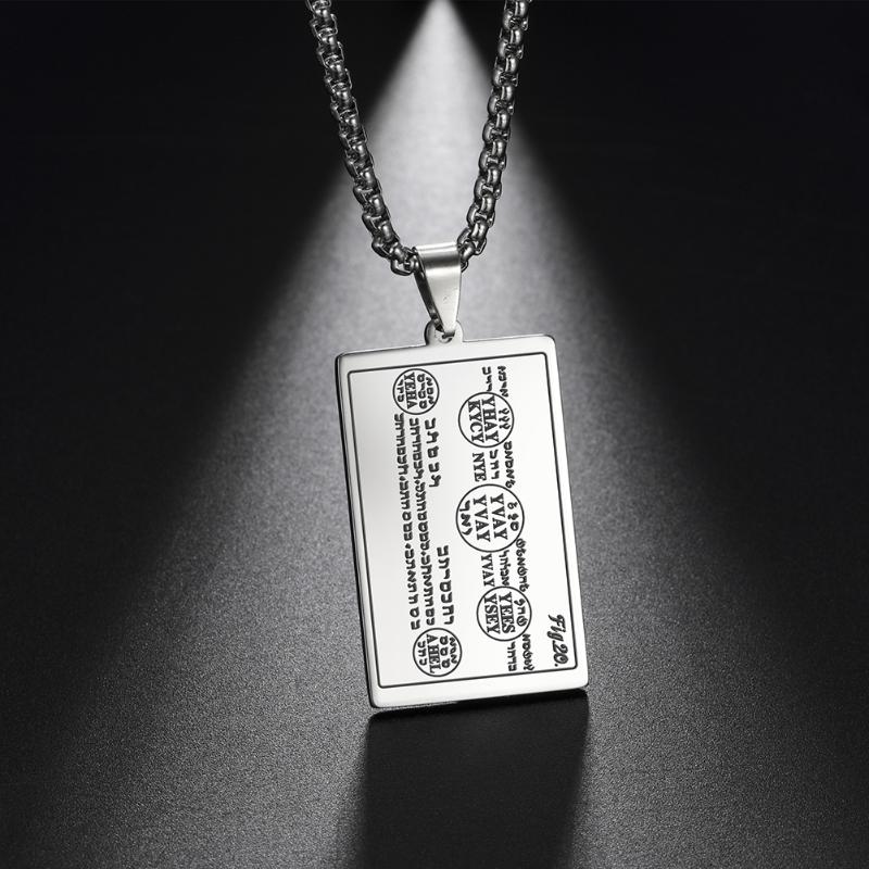 Dawapara Luck and Fortune Amulet Necklace The Eleventh Table of Spirits of The Moon Books Moses Stainless Steel Men Jewelry
Dawapara Luck and Fortune Amulet Necklace The Eleventh Table of Spirits of The Moon Books Moses Stainless Steel Men Jewelry