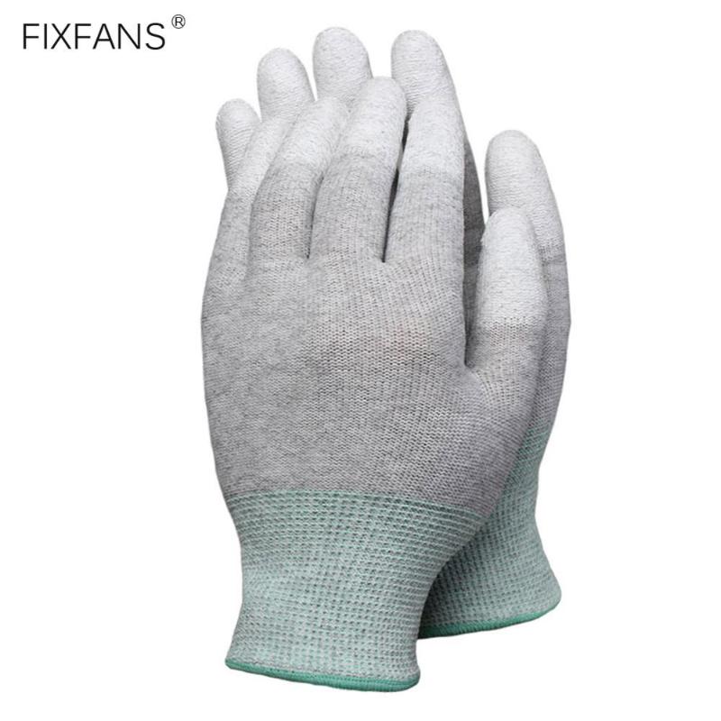 

FIXFANS 1 Pair Medium Size Anti-static ESD Gloves for PC Computer Electronics Repair Work Gloves PU Coated Finger Protection