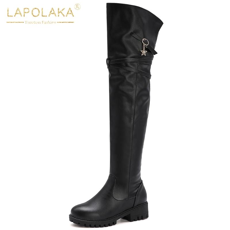 Lapolaka 2020 Fashion New Large Size 43 Square Heels Over The Knee Boots Women Shoes Zipper Concise Casual Shoes Ladies Boots, Black pu
Lapolaka 2020 Fashion New Large Size 43 Square Heels Over The Knee Boots Women Shoes Zipper Concise Casual Shoes Ladies Boots, Black pu