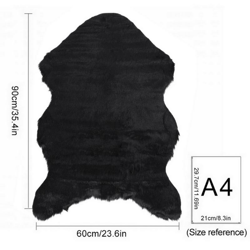 Faux Fur Sheepskin Fur Area Rugs Fluffy Mats Sofa Chair Cushion Living Room Bedroom Blanket Anti-Skid Carpet 40x60cm 60x90cm