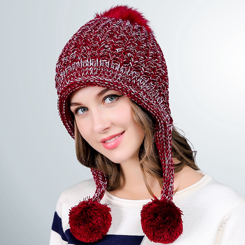 Women's Winter Warm Crochet Beanie Cap Women Earflap Beanie Pom Pom Wool Fashion Hat Knit Cap Warm Hat, White
Women's Winter Warm Crochet Beanie Cap Women Earflap Beanie Pom Pom Wool Fashion Hat Knit Cap Warm Hat, White