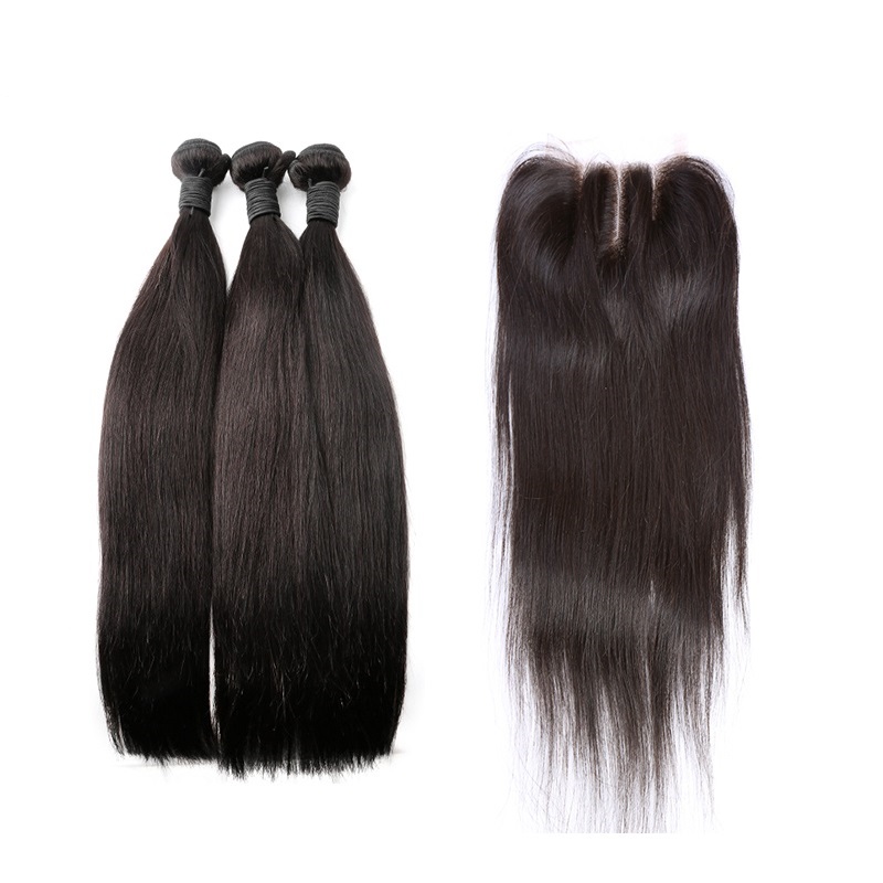 Indian Hair Bundles with Closure Silky Straight Virgin Human Hair Weaves Closure 3pieces with Lace Closure Three Part 4pcs/lot Bellahair, Natural color
Indian Hair Bundles with Closure Silky Straight Virgin Human Hair Weaves Closure 3pieces with Lace Closure Three Part 4pcs/lot Bellahair, Natural color