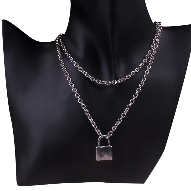 color do not fade ) layered chains hiphop Punk Stainless Steel Padlock Necklace men rock Lock Blade Necklaces for women di067
color do not fade ) layered chains hiphop Punk Stainless Steel Padlock Necklace men rock Lock Blade Necklaces for women di067