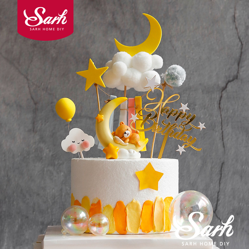Moon Star bear Cake Topper for Wedding Party Hairball Tassel Rainbow Birthday Supplies Baby Shower Dessert Decoration Love Gifts
Moon Star bear Cake Topper for Wedding Party Hairball Tassel Rainbow Birthday Supplies Baby Shower Dessert Decoration Love Gifts