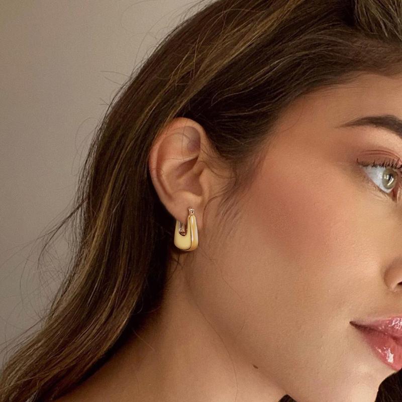 Hoop & Huggie GOLD COLOR U-SHAPED HINGED EARRINGS FOR WOMEN STAINLESS STEEL EARING
Hoop & Huggie GOLD COLOR U-SHAPED HINGED EARRINGS FOR WOMEN STAINLESS STEEL EARING