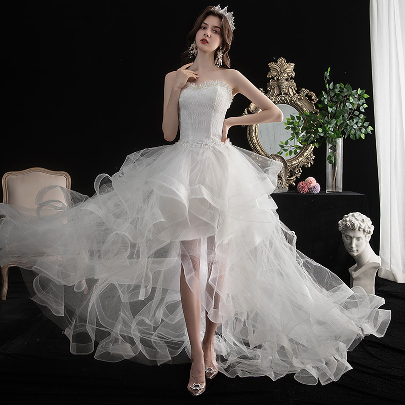 2020 New Vestido De Noiva Front Short Long Back Strapless Wedding Dress Sweet Bride Dress With Train Custom Made Wedding Gown L, White
2020 New Vestido De Noiva Front Short Long Back Strapless Wedding Dress Sweet Bride Dress With Train Custom Made Wedding Gown L, White
