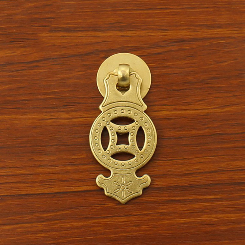 2 pcs Chinese antique drawer knob furniture door handle hardware Classical wardrobe cabinet shoe closet cone vintage pull ring