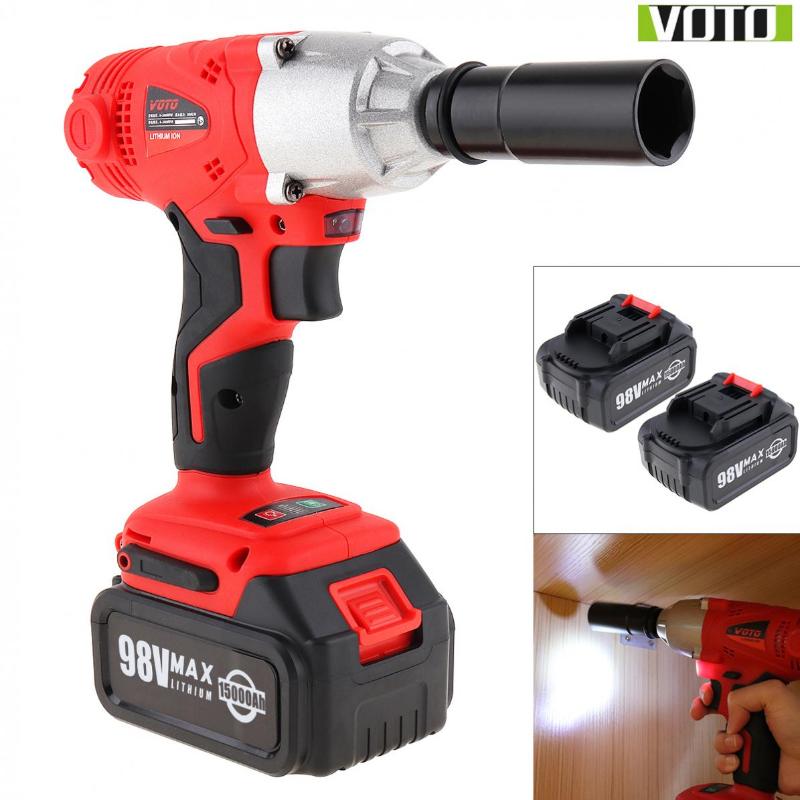 VOTO AC 100 - 240V Cordless 98V Two-speed Impact Electric Wrench with Max 2 Lithium Batteries and Power Display Light
VOTO AC 100 - 240V Cordless 98V Two-speed Impact Electric Wrench with Max 2 Lithium Batteries and Power Display Light