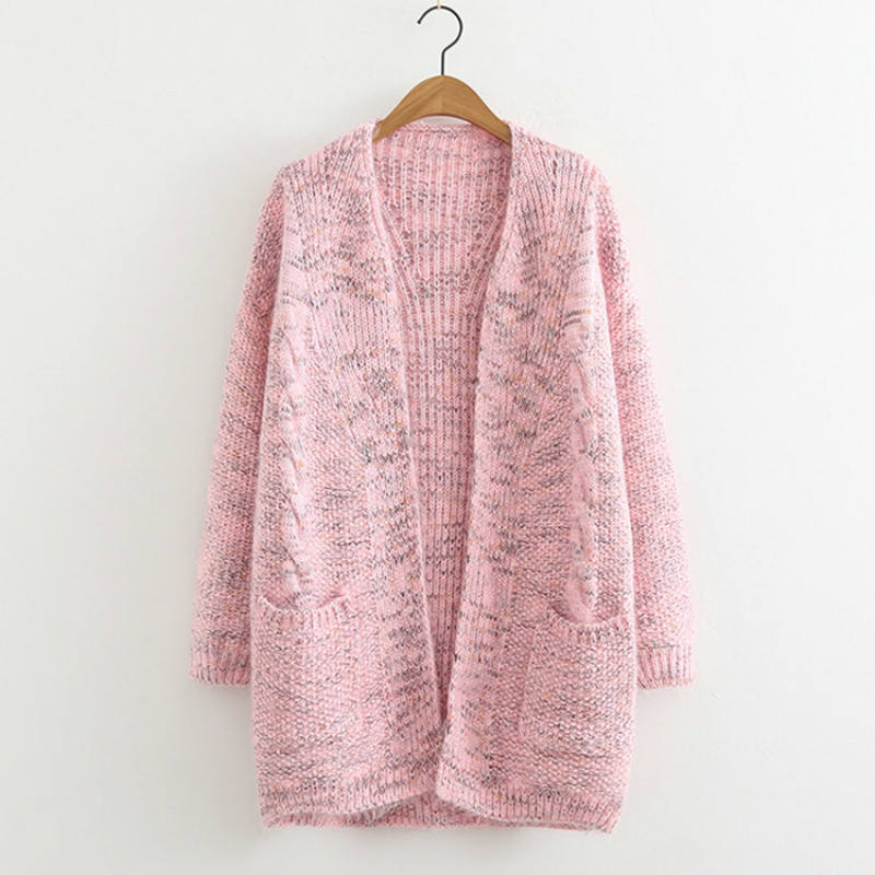 New Style for Autumn and Winter Knitted Cardigan Warm Thick Furry Variegated Sweater Cardigan women sweater cardigan 201221