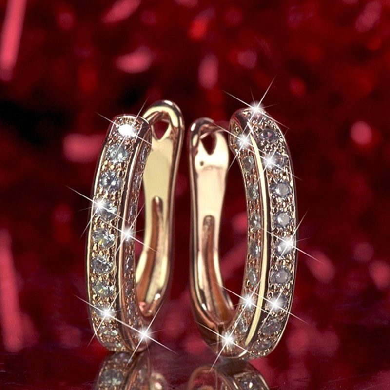 Full Crystal Super Shiny Geometric Stud Earrings For Women Fashion Jewelry Dazzling CZ Wedding High Quality Earrings Brincos