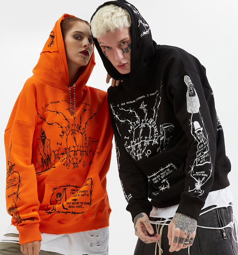 2020 Fashion Men Autumn Casual Graffiti Printing Hoodies Hip Hop Hooded Clothing, Gray
2020 Fashion Men Autumn Casual Graffiti Printing Hoodies Hip Hop Hooded Clothing, Gray