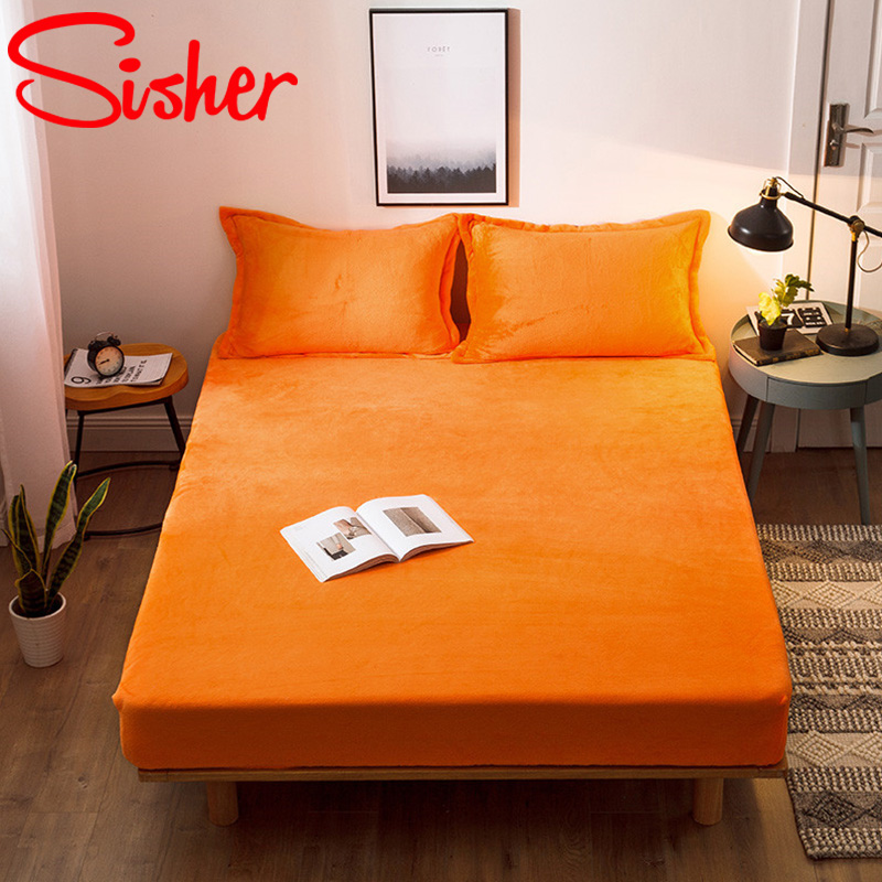 Sisher Fitted Bed Sheet for Winter Warmer Soft Flannel Solid Color Bed Sheet with Elastic Linen Polyester Mattress Covers
Sisher Fitted Bed Sheet for Winter Warmer Soft Flannel Solid Color Bed Sheet with Elastic Linen Polyester Mattress Covers