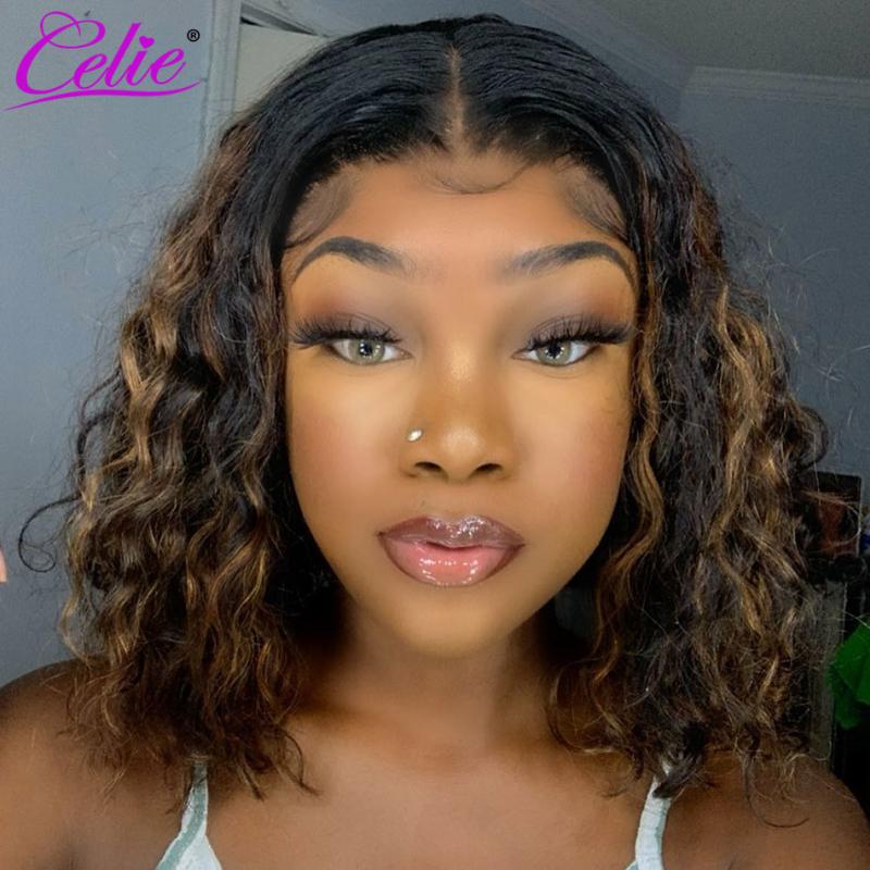 Celie Hair Highlight Water Wave Short Bob Wigs 180 Density Colored Human Hair 13x4 Water Wave Wig Lace Front Human Wigs, As pic
Celie Hair Highlight Water Wave Short Bob Wigs 180 Density Colored Human Hair 13x4 Water Wave Wig Lace Front Human Wigs, As pic