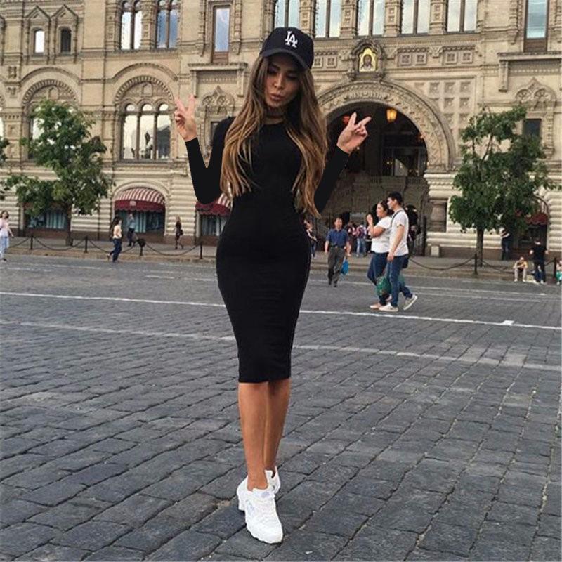 2019 Autumn Hot Slim Bodycon Dress Women Solid Color Chic Party Dresses Casual Sleep Wear Inside Wear Vestidos Pencil Dress, Silver
2019 Autumn Hot Slim Bodycon Dress Women Solid Color Chic Party Dresses Casual Sleep Wear Inside Wear Vestidos Pencil Dress, Silver