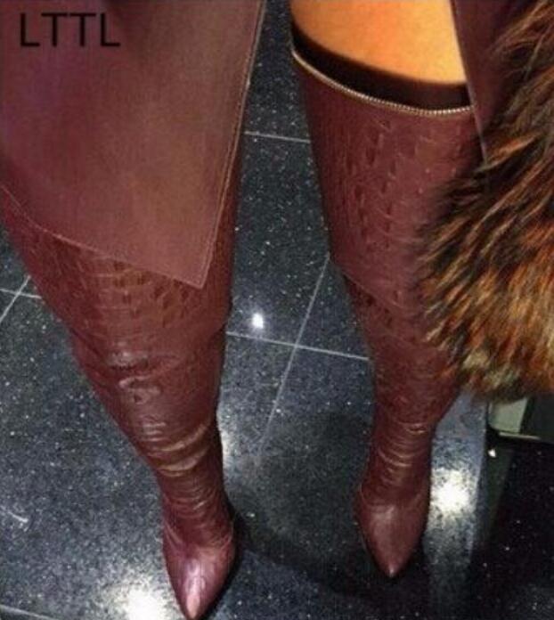 2020 Winter Women Alligator Sexy Over The Knee High Boots Crocodile Thigh High Booties Female Fashion High Heel Shoes Woman Boots, Black
2020 Winter Women Alligator Sexy Over The Knee High Boots Crocodile Thigh High Booties Female Fashion High Heel Shoes Woman Boots, Black
