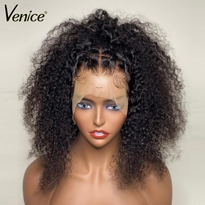 Venice Hair Curly Human Hair Wig Short Lace Front Human Wigs Pre Plucked Brazilian Kinky Curly Wigs For Black Women Remy, Natural color
Venice Hair Curly Human Hair Wig Short Lace Front Human Wigs Pre Plucked Brazilian Kinky Curly Wigs For Black Women Remy, Natural color