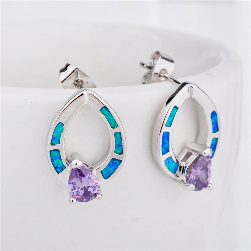 Stud Boho Female Purple Zircon Stone Earrings Charm Blue Opal Silver Hollow Cute Bridal Oval Wedding For Women
Stud Boho Female Purple Zircon Stone Earrings Charm Blue Opal Silver Hollow Cute Bridal Oval Wedding For Women