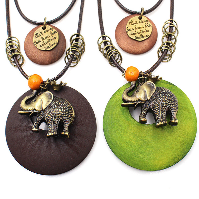 Korea Girl Vintage Ornament Geometry Wooden Alloy Animal Elephant Pendant Sweater Necklace for Women Simple Jewelry Accessories, Silver
Korea Girl Vintage Ornament Geometry Wooden Alloy Animal Elephant Pendant Sweater Necklace for Women Simple Jewelry Accessories, Silver