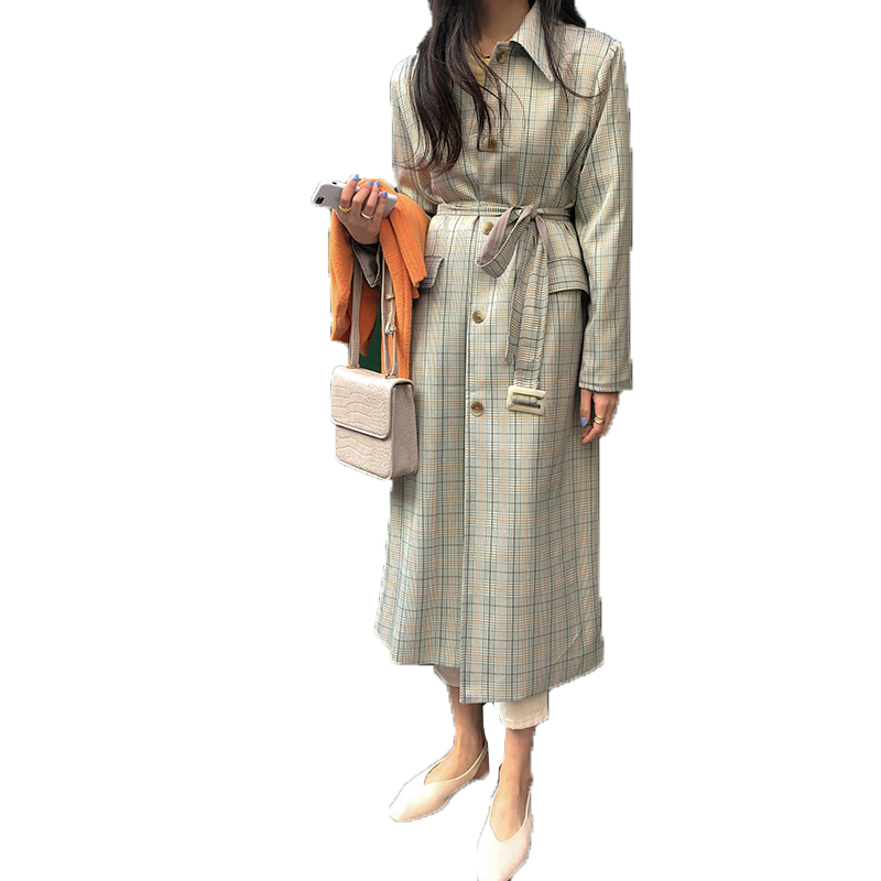 2020 Vintage Plaid Women' Coat Korean Windbreaker Female Trench Coat Single Breasted Lace Up Ladies Long Chic Trench Coats L96, Photo color
2020 Vintage Plaid Women' Coat Korean Windbreaker Female Trench Coat Single Breasted Lace Up Ladies Long Chic Trench Coats L96, Photo color