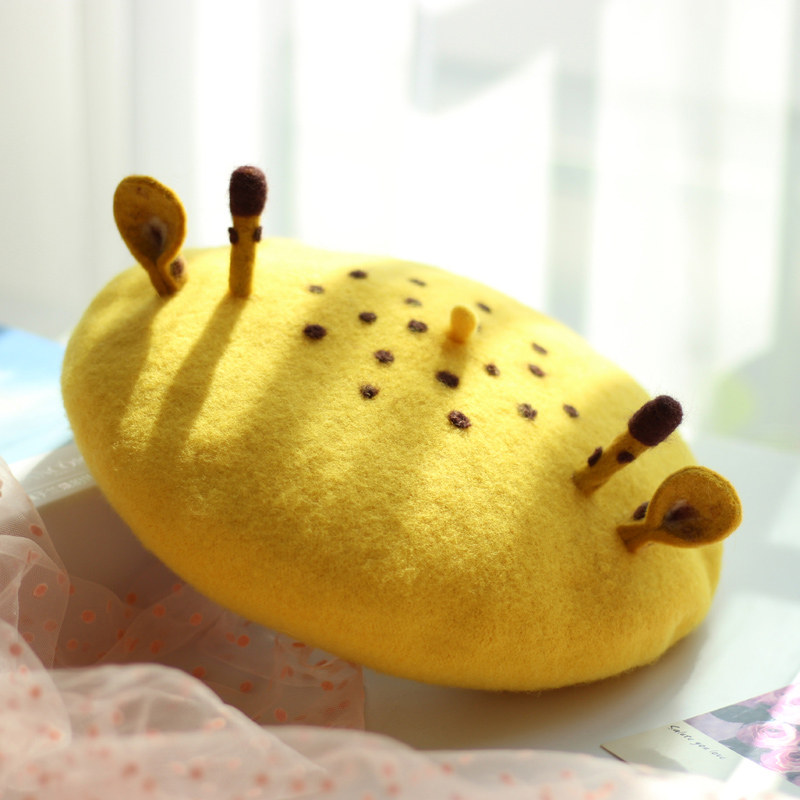 Forest Elk Ear Cute Women Girls Berets Hande Made Wool Felt Outdoor Travel Beret Hats Manual Fawn Beret Flat Cap BLM107, Gold
Forest Elk Ear Cute Women Girls Berets Hande Made Wool Felt Outdoor Travel Beret Hats Manual Fawn Beret Flat Cap BLM107, Gold