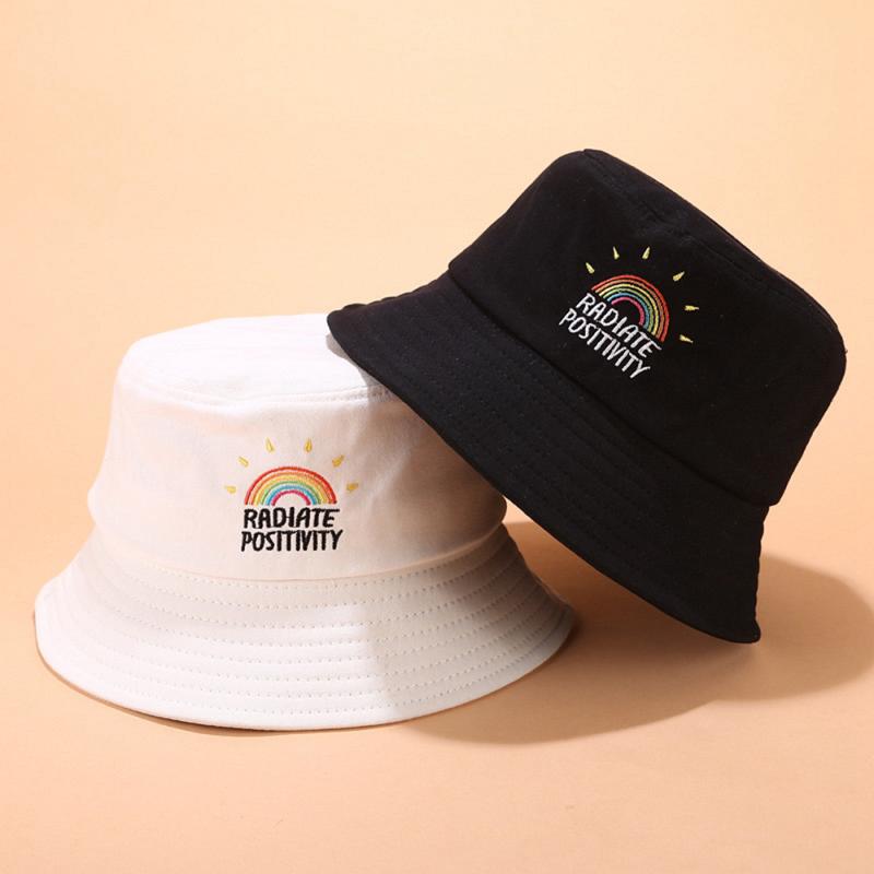Women Rainbow Embroidery Hat Unisex Summer Foldable Bucket Hat Fishing Hip Hop Cap Sunscreen Cotton For Fisherman, As picture
Women Rainbow Embroidery Hat Unisex Summer Foldable Bucket Hat Fishing Hip Hop Cap Sunscreen Cotton For Fisherman, As picture