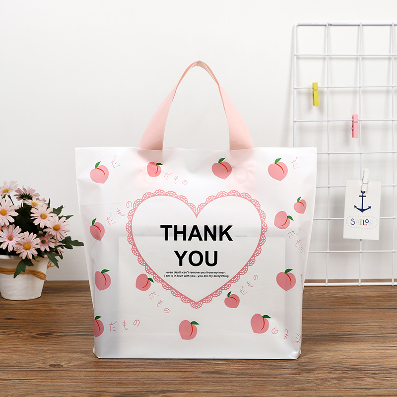 30x25x6cm Peach " Thank You'' Print Thick Large Plastic Shopping Gift Clothing Packaging Plastic Gift Bag With Handle 10pcs
30x25x6cm Peach " Thank You'' Print Thick Large Plastic Shopping Gift Clothing Packaging Plastic Gift Bag With Handle 10pcs