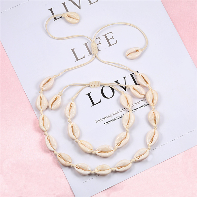Natural Cowrie Shell Bracelet Necklace Set For Women Handmade Woven Boho Hawaii Beach Shell Adjustable Choker Girl Festival Gift
Natural Cowrie Shell Bracelet Necklace Set For Women Handmade Woven Boho Hawaii Beach Shell Adjustable Choker Girl Festival Gift