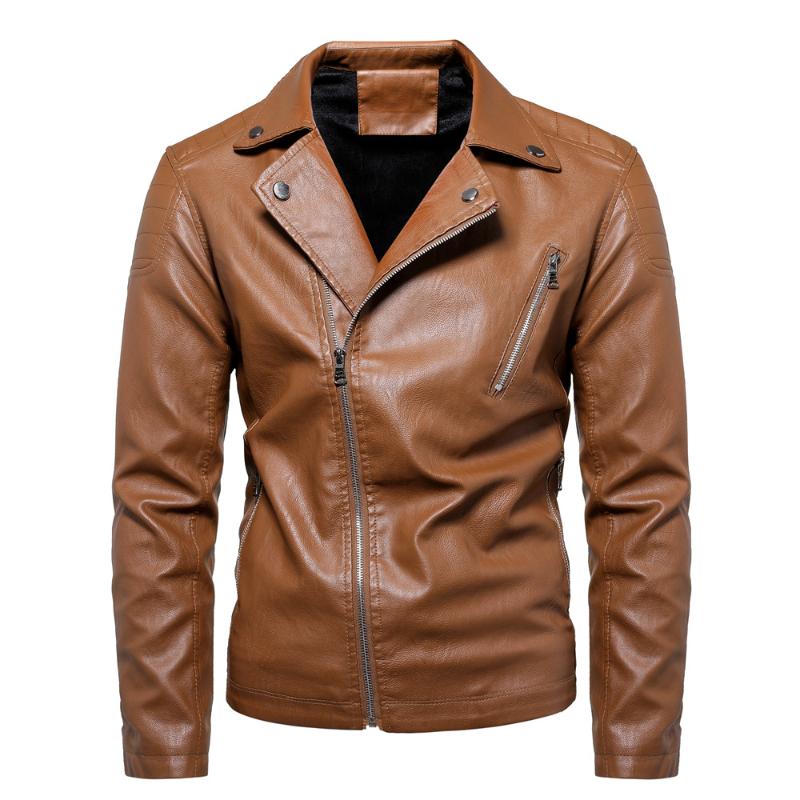 Vintage Jacket Biker Coat Outwear Chaquetas de hombre Mens Leather Jacket Winter Street Fashion Coat Motorcycle Men Lapel, Black 
Vintage Jacket Biker Coat Outwear Chaquetas de hombre Mens Leather Jacket Winter Street Fashion Coat Motorcycle Men Lapel, Black
