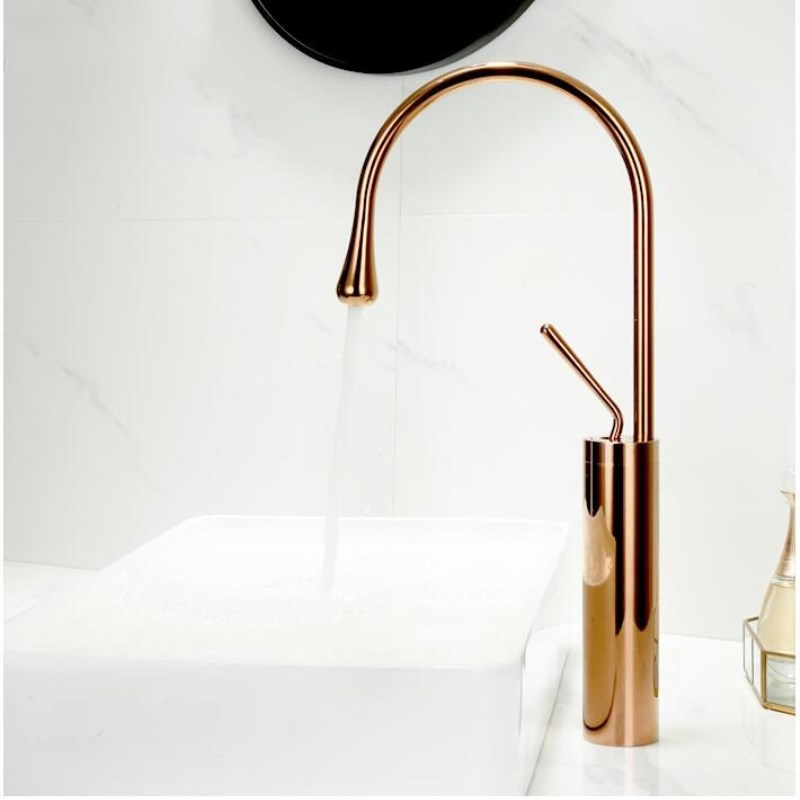 Bathroom Sink Faucets Basin Black Gold Faucet For Mixer Tall Taps Waterfall Single Hole Torneira