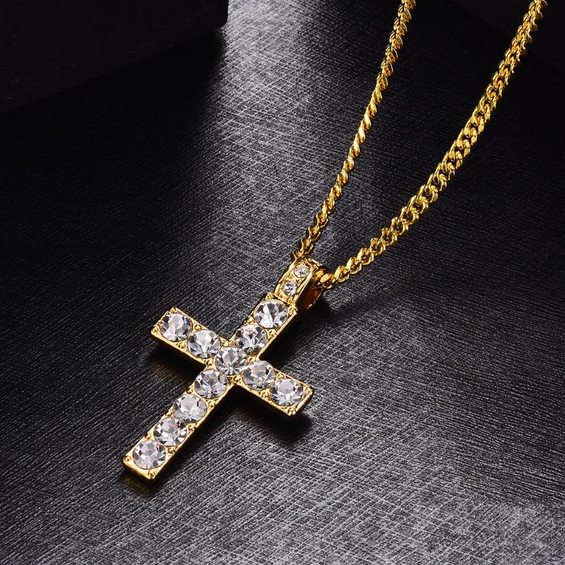 European and American hip hop men's classic cross pendant ladies alloy chain two colors
European and American hip hop men's classic cross pendant ladies alloy chain two colors