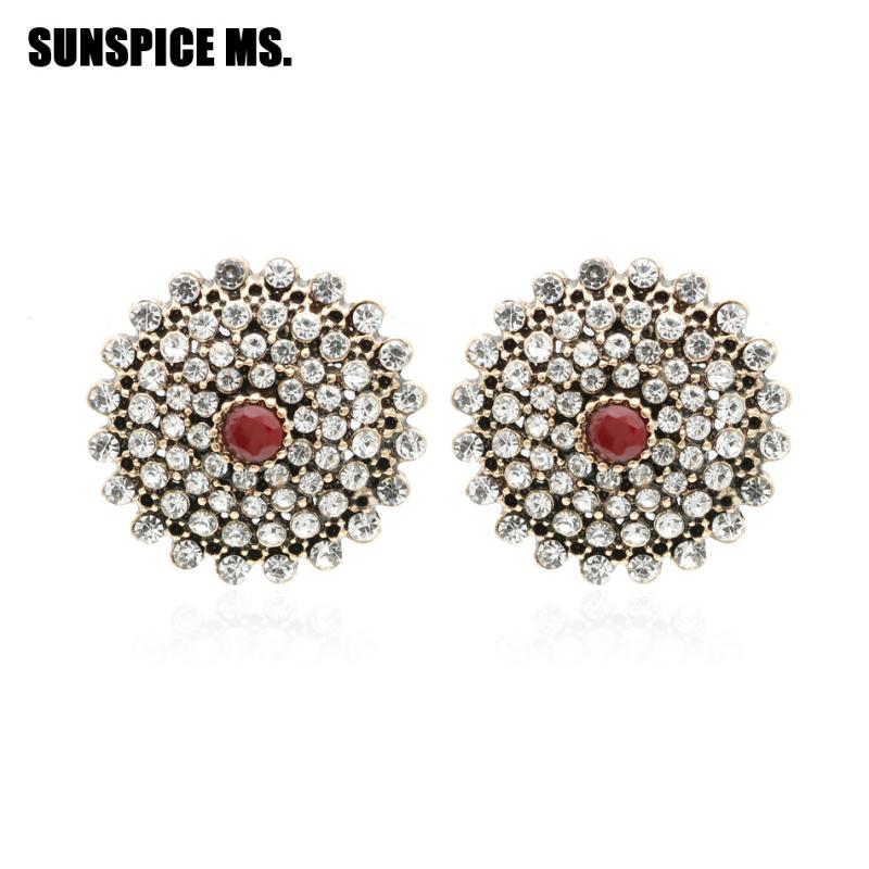 SUNSPICE MS. Luxury Ancient Crystal Round Earrings For Women Black Crystal Round Wedding Resin Earring Vintage Jewelry
SUNSPICE MS. Luxury Ancient Crystal Round Earrings For Women Black Crystal Round Wedding Resin Earring Vintage Jewelry