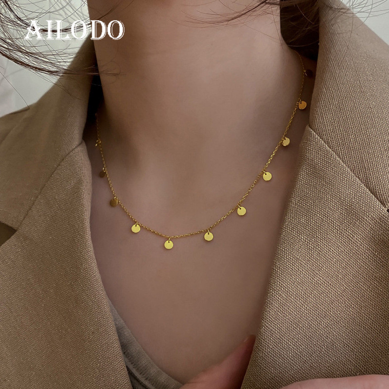 Ailodo Minimalist Korean Necklace For Women Girls Gold Silver Color Fashion Chokers Necklace Party Wedding Jewelry Gifts 20AUG52
Ailodo Minimalist Korean Necklace For Women Girls Gold Silver Color Fashion Chokers Necklace Party Wedding Jewelry Gifts 20AUG52