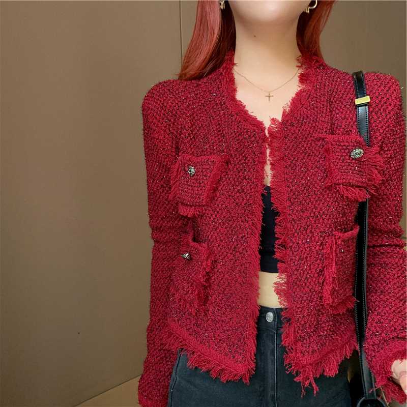 2020 new autumn red small fragrance elegant ladies temperament self-cultivation commuting rough tweed suit jacket QT69
2020 new autumn red small fragrance elegant ladies temperament self-cultivation commuting rough tweed suit jacket QT69